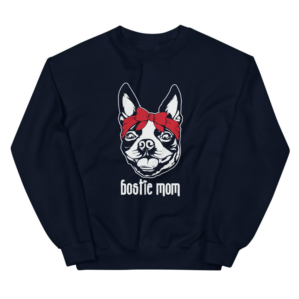Men's Dog Print Round Neck Black Sweater