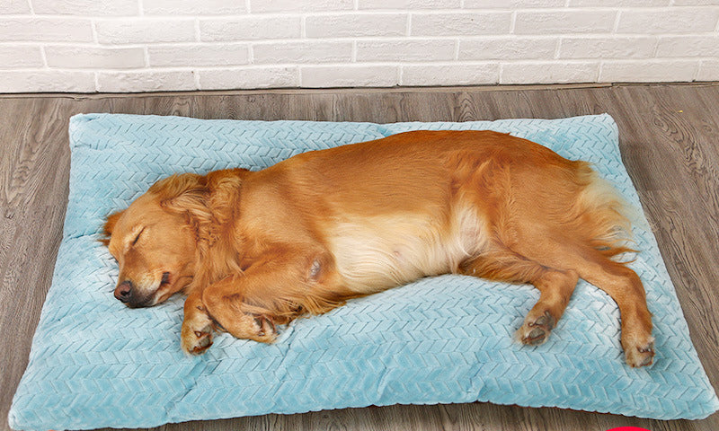 Long Warm Plush Dog Bed Quilted Base 4 sizes - For The Pupple