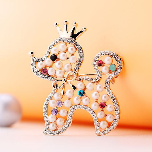 Fashion High-grade Pearl Puppy Brooch - For The Pupple