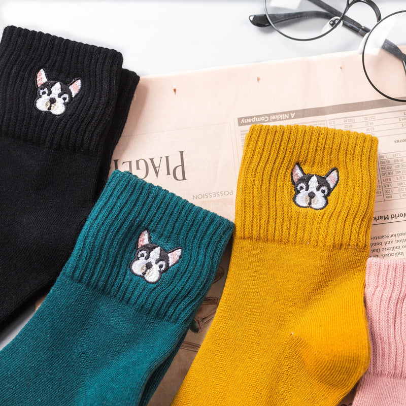 Cartoon embroidery socks - The Dog Branch