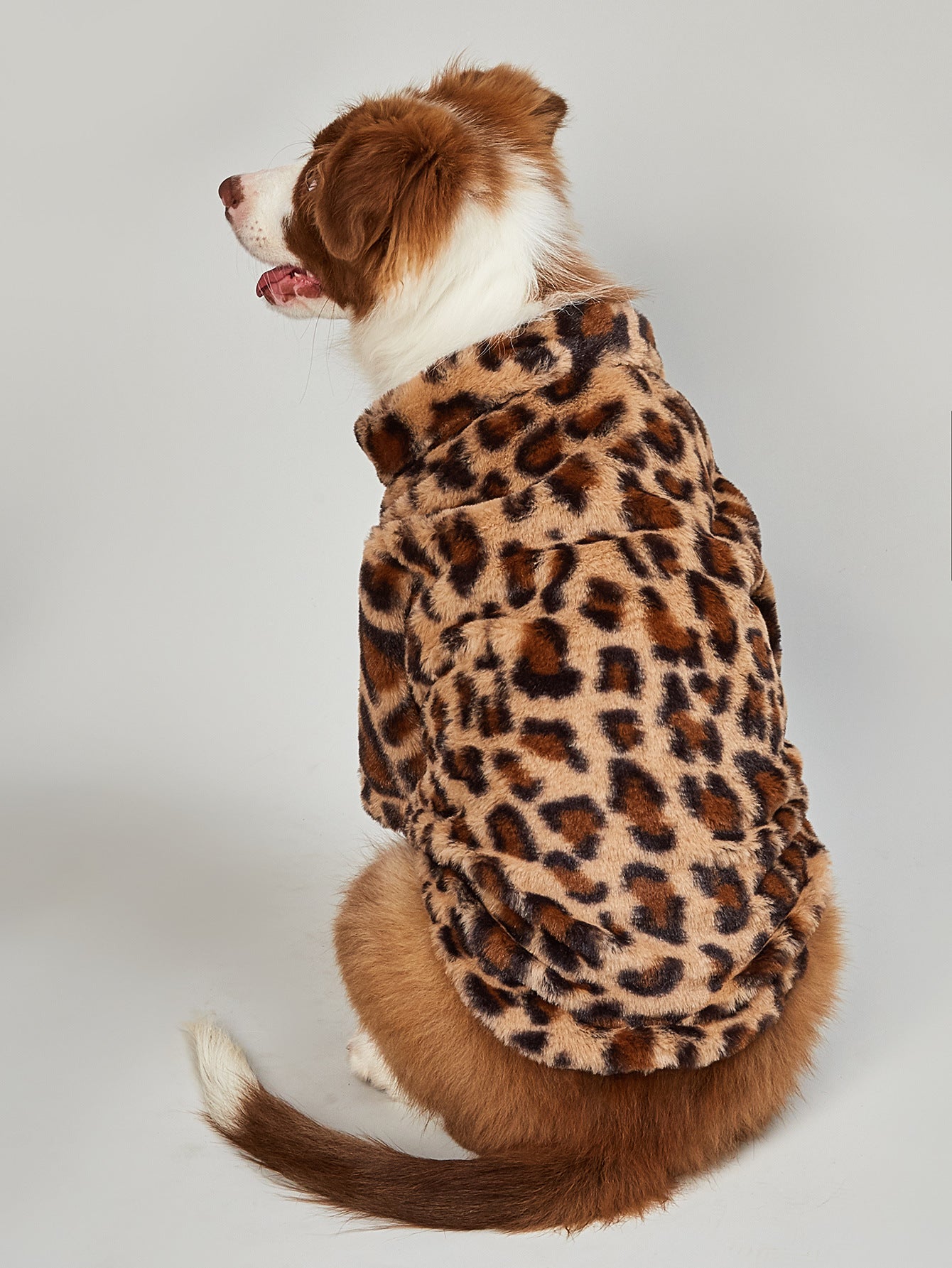 Warm Leopard Print Dog Clothes Jacket - For The Pupple