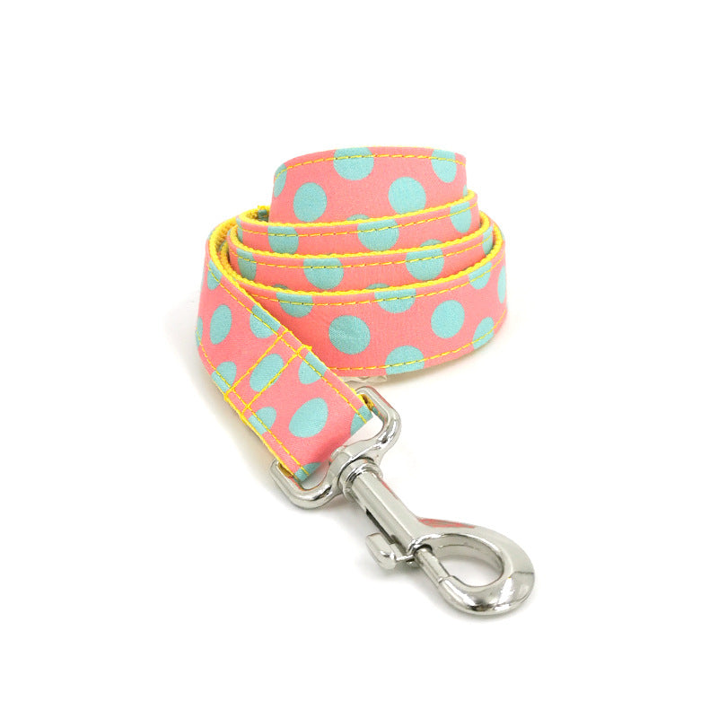 Polka Dot Pet Traction Rope Dog Collar - For The Pupple