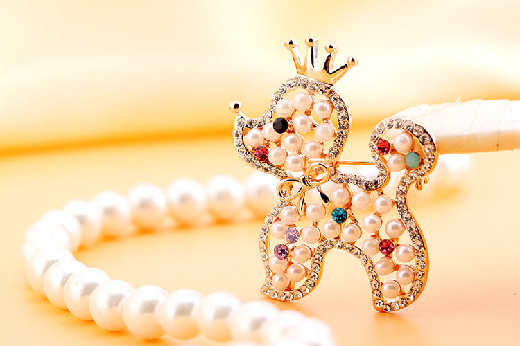 Fashion High-grade Pearl Puppy Brooch - For The Pupple