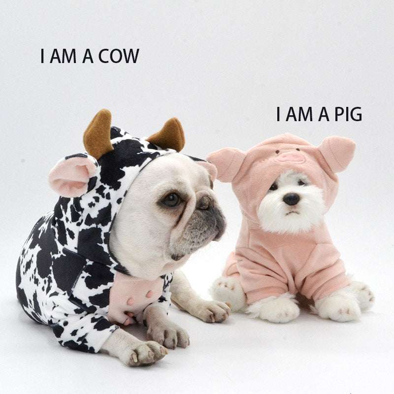 Cow Shape Pet Supplies Creative Dog Clothes - For The Pupple