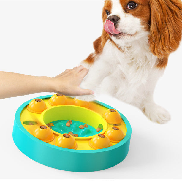 Dog Pets Puzzle Toys Slow Feeder Interactive Increase Puppy IQ Food Dispenser Slowly Eating NonSlip Bowl Pet Dogs Training Game - For The Pupple