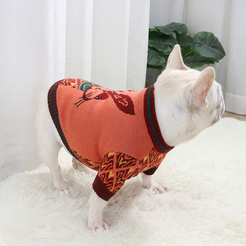 Bull Dog Fat Dog Short Sweater - For The Pupple