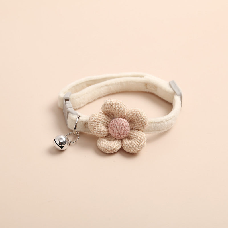 Cute Cartoon Flower Bell Pet Collar - For The Pupple