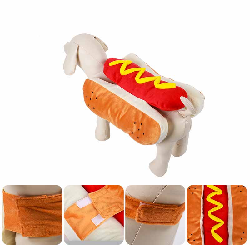 Funny Halloween Costumes For Dogs Puppy Pet Clothing Hot Dog Design Dog Clothes Pet Apparel Dressing Up Cat Party Costume Suit - For The Pupple